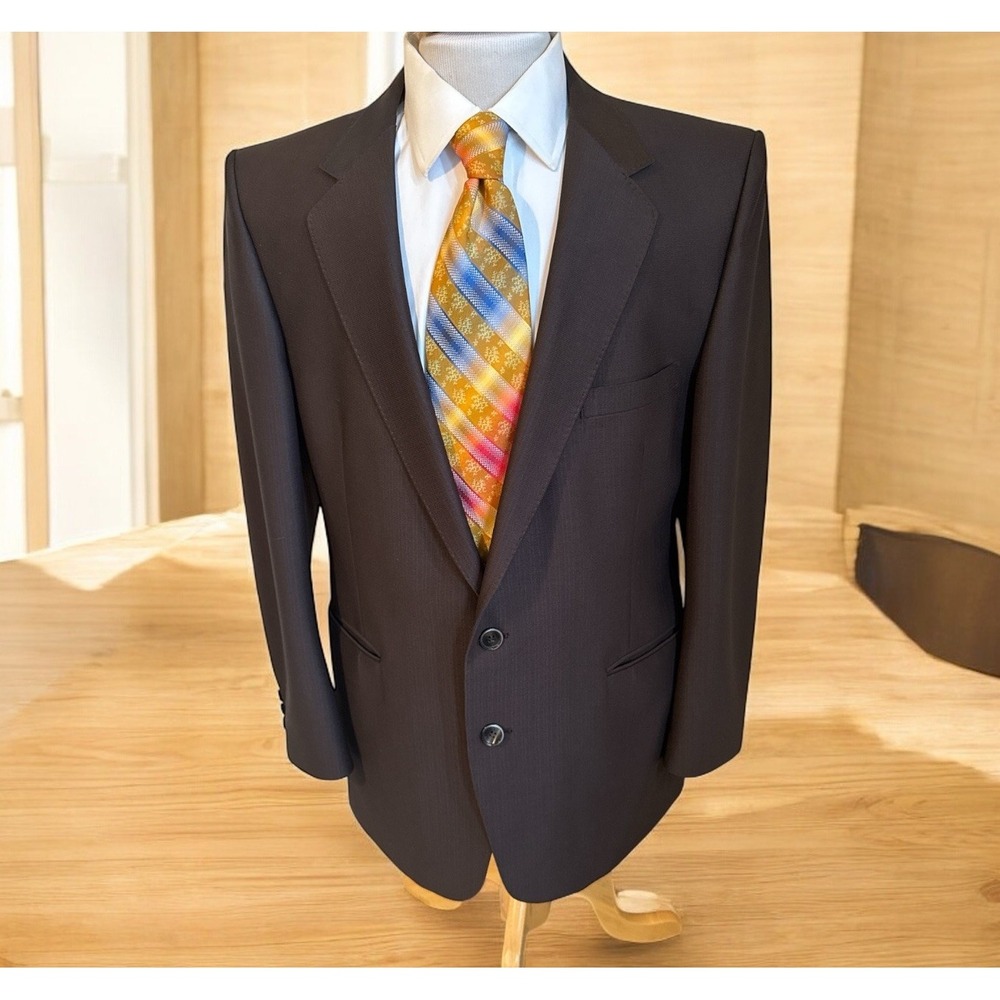 Vintage 70's‎ Phoenix Solid Brown Blazer Sport Coat Jacket Sz 42R USA Union Made